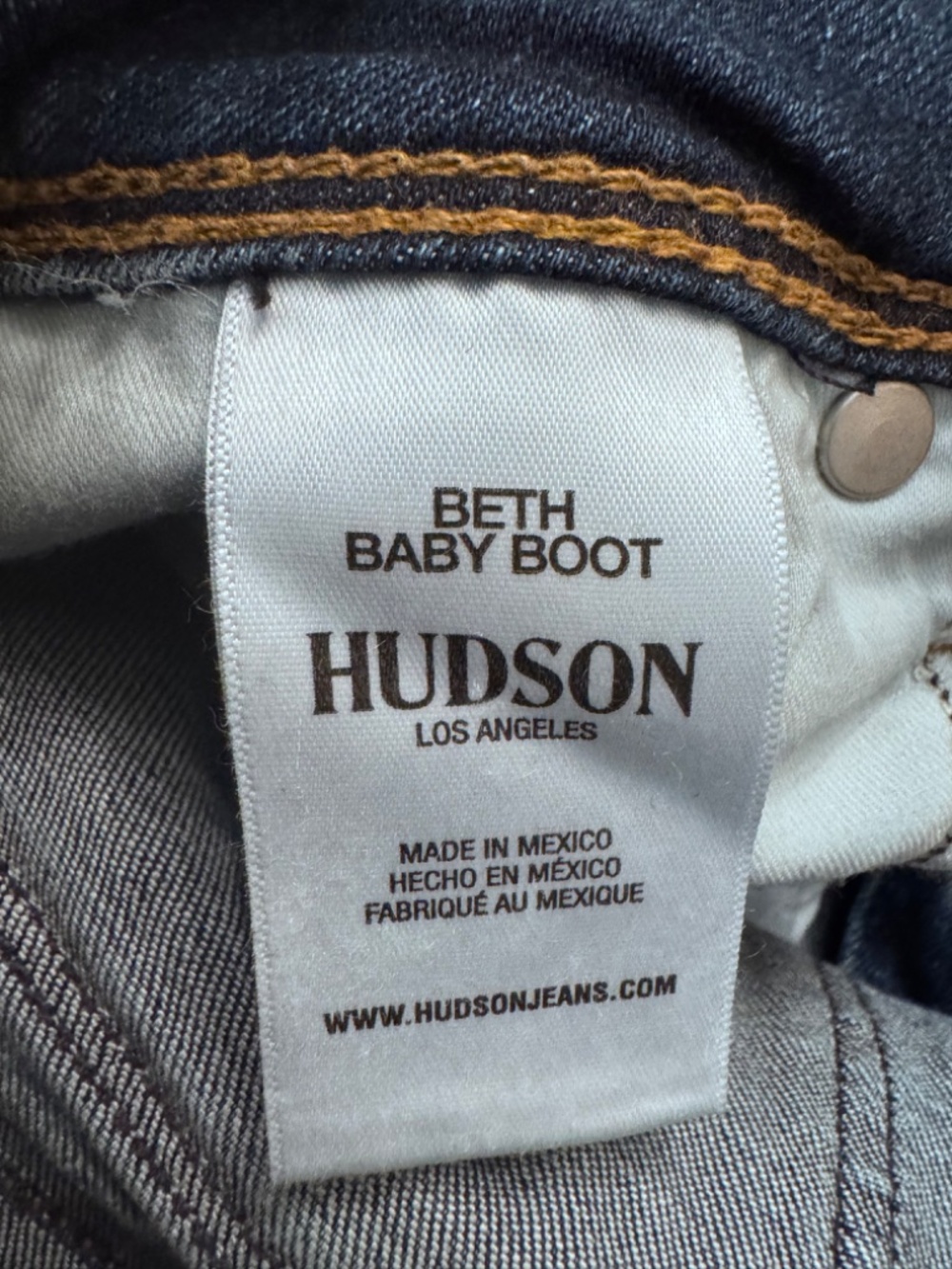 Hudson Beth Mid-Rise Baby Boot-Cut Jeans sz 26 - Picture 4 of 4